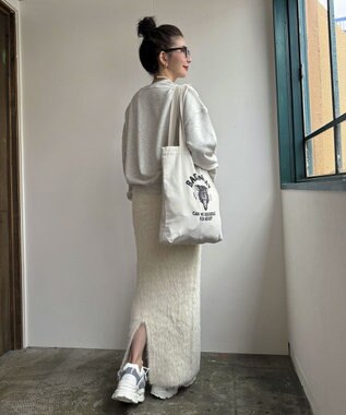 Green Parks シャギーニットスカート Off White