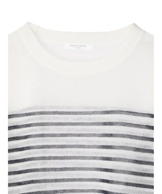 Green Parks シアーボーダーニットプルオーバー Navy