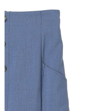 earth music&ecology フロントボタンマーメイドスカート Blue