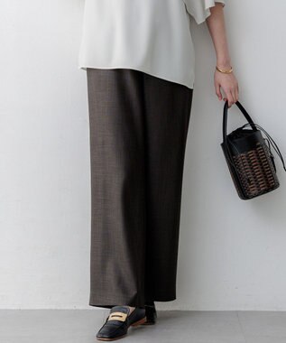 23区 【先行予約】リネンライクグロッシー ワイドパンツ