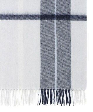 MOONBAT MACKINTOSH PHILOSOPHY(マッキントッシュ フィロソフィー）ウール100% 2WAYチェックポンチョストール ライトグレー