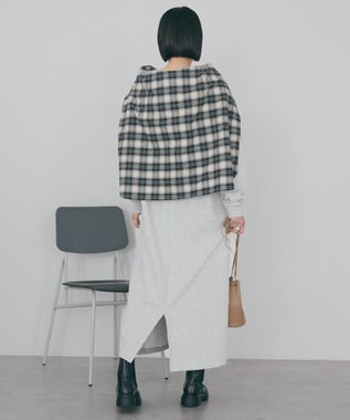 AMERICAN HOLIC スムース起毛ボックスシルエットワンピース Light Gray