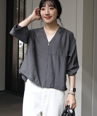 AMERICAN HOLIC ＶネックＺＩＰブルゾン Charcoal Gray