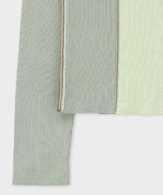 Paul Smith カラーブロックトリム カーディガン ライトグリーン