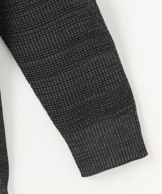 JOSEPH ABBOUD MOUNTAIN 【軽さ/ストレッチ】ホールガーメント3Dニット トスタンドZIPプルオーバー グレー系