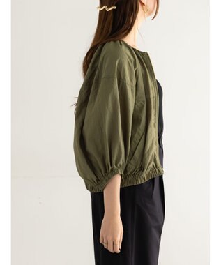 Te chichi タックギャザーボリュームポンチョブルゾン カーキ