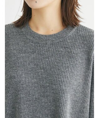 Green Parks リブニットミニワンピース Gray Mixture