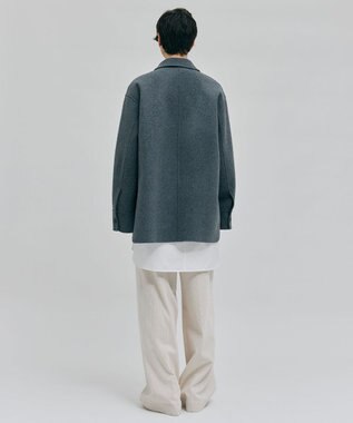 BEIGE， GRASSE / ステンカラーリバーショートコート Md Gray