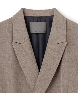 uncrave ウォッシャブルウールライクツイル ジャケット シャンブレーチャコール