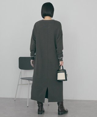 AMERICAN HOLIC スムース起毛ボックスシルエットワンピース Charcoal Gray