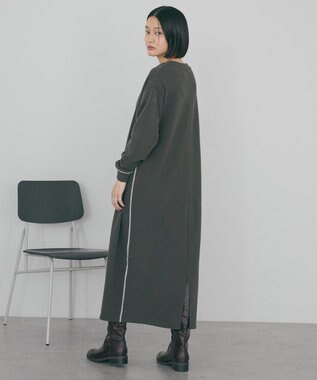 AMERICAN HOLIC スムース起毛ボックスシルエットワンピース Charcoal Gray