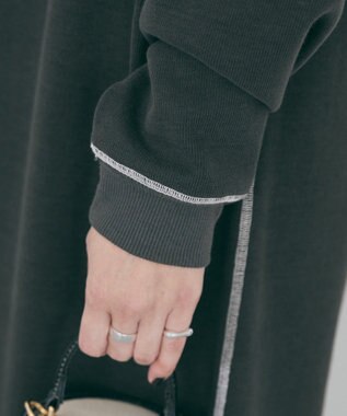 AMERICAN HOLIC スムース起毛ボックスシルエットワンピース Charcoal Gray