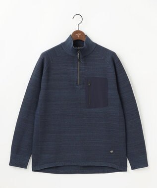 JOSEPH ABBOUD MOUNTAIN 【軽さ/ストレッチ】ホールガーメント3Dニット トスタンドZIPプルオーバー