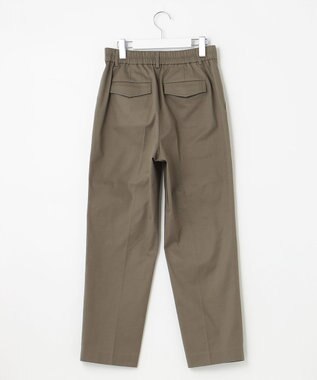 UNFILO 【洗える/ストレッチ】ライトコットン ベイカーパンツ カーキ