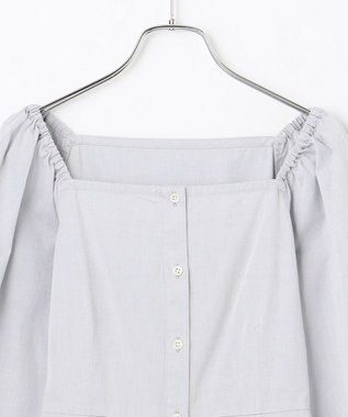 #Newans 【ANSWER for ほど甘トレンド】スクエアネックペプラムブラウス グレー系