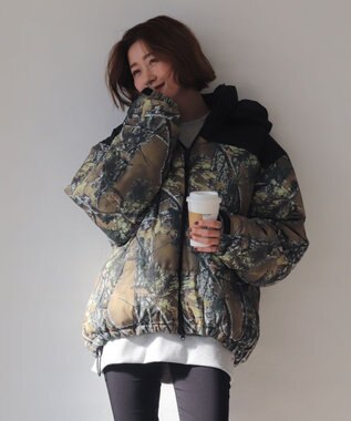 WEGO 【25年秋冬新作/ユニセックス着用ITEM/SMLサイズ展開】2WAYパファーブルゾン 柄1