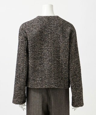 23区 L 【GOLD LABEL】MASTERLOOMヘリンボーンツイード ジャケット モノトーン系