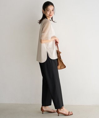 UNFILO BEAUTY FORM-T シアースリーブT グレージュ