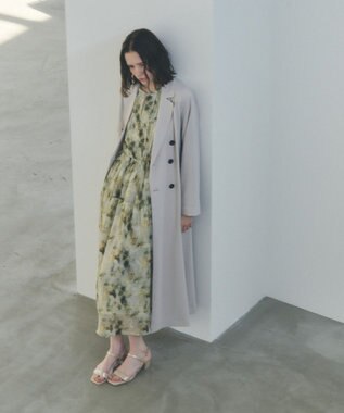 YECCA VECCA 【UVカット/花粉ガード】素材MIXトレンチコート Gray Beige