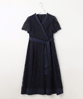 23区 L 【APPLAUDIR】ボタニカルグロッシードレス ネイビー系