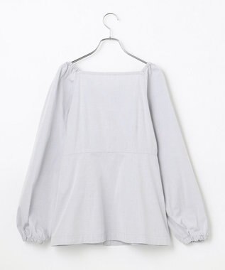 #Newans 【ANSWER for ほど甘トレンド】スクエアネックペプラムブラウス グレー系