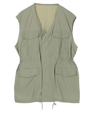 earth music&ecology ドロストコードジレ Khaki