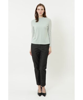 DAKS コットン天竺スタンドカラーカットソー ライトグリーン