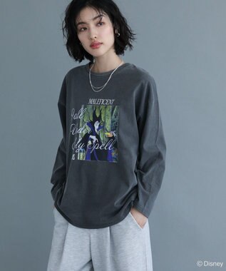 Green Parks VILLAINS/ピグメントプリント長袖Tシャツ Purple