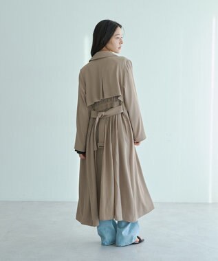 YECCA VECCA 【UVカット/花粉ガード】素材MIXトレンチコート Beige