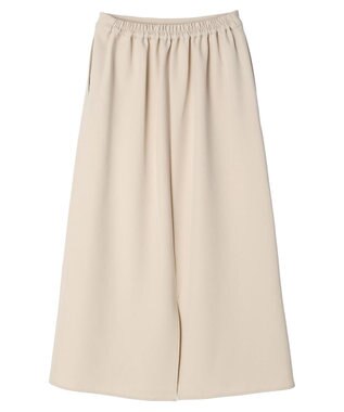 Green Parks きれいシルエット裾フレアスカート Ecru