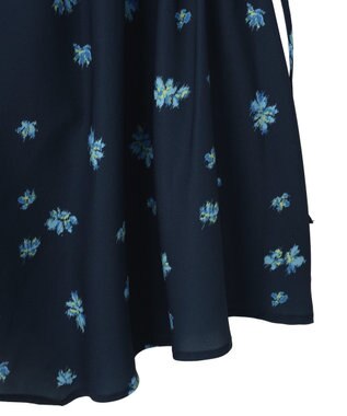 CRAFT STANDARD BOUTIQUE ボタニカルプリントデザインスカート Navy