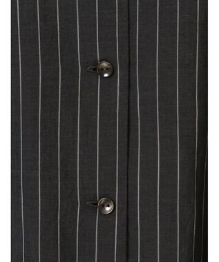 CRAFT STANDARD BOUTIQUE ペプラムブラウス（長袖） Stripe Black