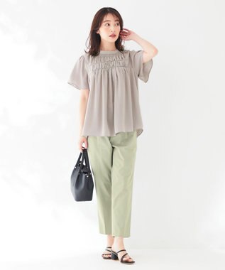 ANY SIS 【2WAY】シャンブレーカッセン ブラウス ラベンダー