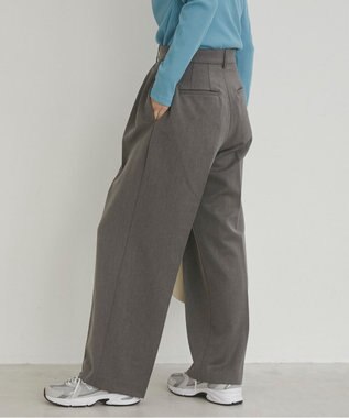 WEGO 【ANGIE VINTAGE/SMLサイズ展開】２タックワイドスラックス 杢グレー
