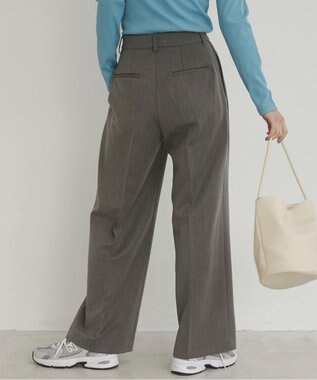 WEGO 【ANGIE VINTAGE/SMLサイズ展開】２タックワイドスラックス 杢グレー