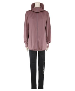 San-ai Resort（三愛水着楽園） 【UPF50＋】　WEB限定　つば付きラッシュ・レギンスセット　M・L　　【San-ai Resort（サンアイリゾート）】 ピンク×ブラック