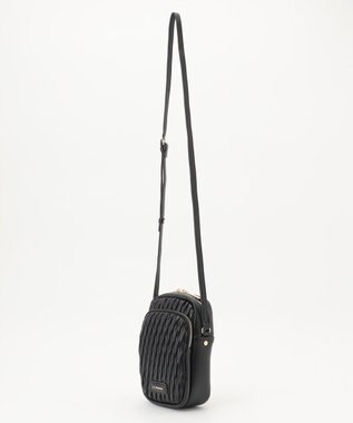 LA BAGAGERIE ランダムプリーツショルダーバッグ タテ ブラック