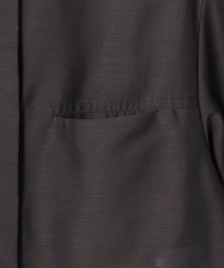 J.PRESS LADIES L 【季節の変わり目に】リネンシアースラブ ノーカラー ブルゾン スレートブラウン系