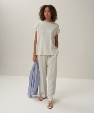 ATON 50/2 NATURAL DYED ORGANIC | ストレートイージーパンツ LIGHT GRAY