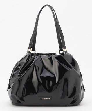 LA BAGAGERIE ソフトエナメル2WAYハンドバッグ Mサイズ