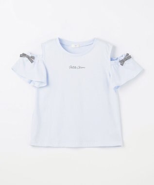 ANY KIDS 【綿100%】オンオフショルダー Tシャツ 【新色】サックスブルー