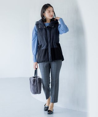 組曲 L 【洗える・6色展開】Elenaドルマンニット プルオーバー ブルー系