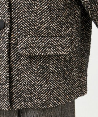 23区 L 【GOLD LABEL】MASTERLOOMヘリンボーンツイード ジャケット モノトーン系