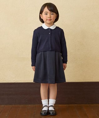 MIKI HOUSE HOT BISCUITS 【90-130cm】ニットボレロ 紺