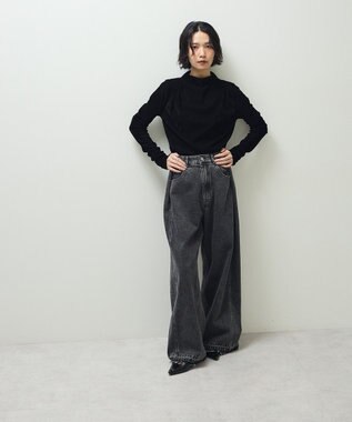 Green Parks ・ＡＮＤＳＥＡＲＣＨ　シアーベロアボトルネックロンＴＥ Black