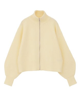 AMERICAN HOLIC ZIPハイネックカーディガン Ivory