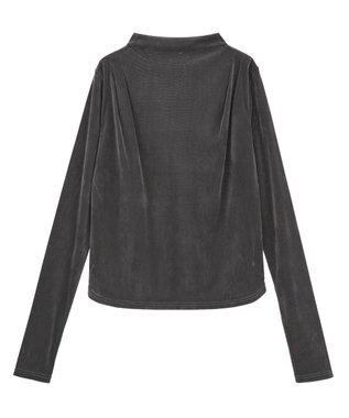 Green Parks ・ＡＮＤＳＥＡＲＣＨ　シアーベロアボトルネックロンＴＥ Charcoal Gray