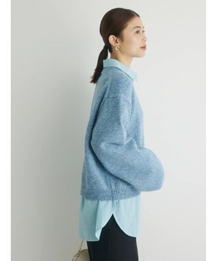 Green Parks ・Ｐｅｔｉｔ　Ｆｌｅｕｒ　ミックスニットプルオーバー Blue