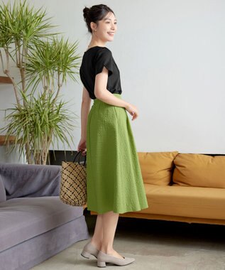 Tiaclasse 【UVカット・吸水速乾】 “きれい見え” パネルラインカットソートップス ブラック