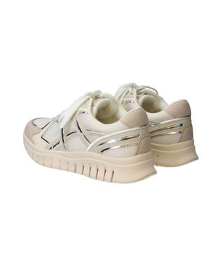 Bridget Birkin 【PARADIS COULEUR】異素材コンビレースアップスニーカー ホワイトコンビ